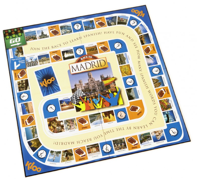 Race to Madrid game board